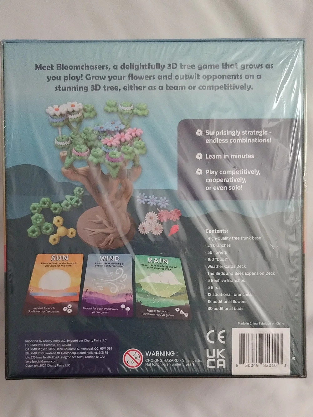 Bloomchasers 3D Flower Stacking Tree Building Strategy Fun Board Game New SEALED